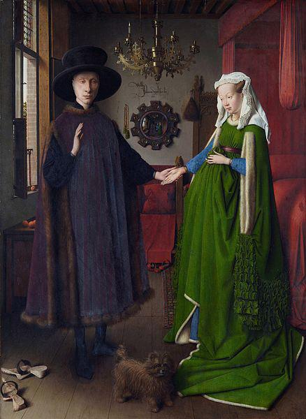 Jan Van Eyck Untitled, known in English as The Arnolfini Portrait, The Arnolfini Wedding, The Arnolfini Marriage, The Arnolfini Double Portrait, or Portrait of Gio oil painting image